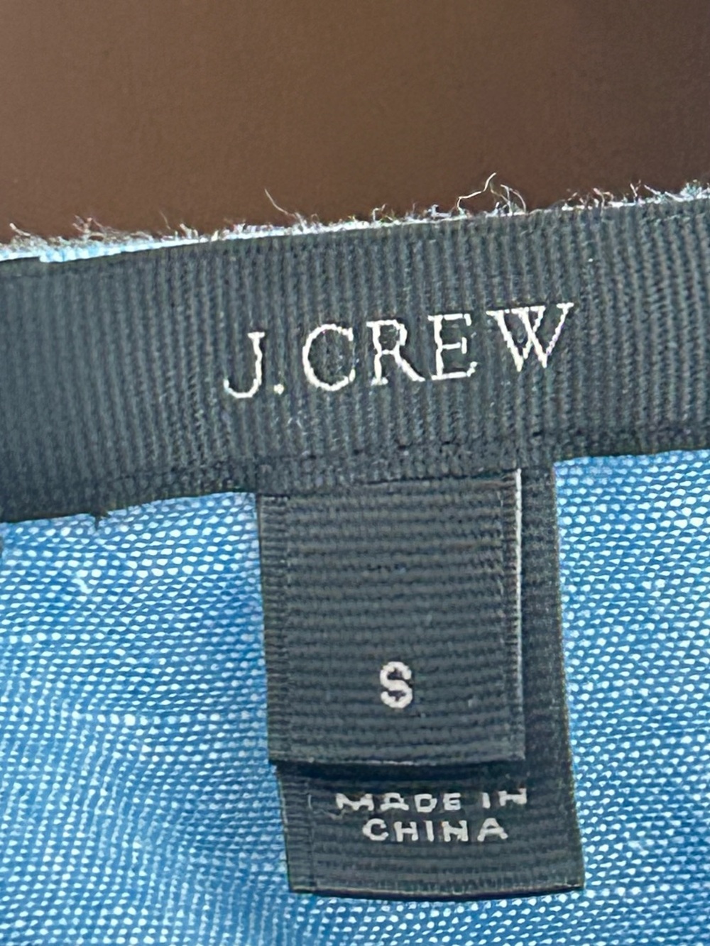 J. Crew Dress Linen Blue Chambray Scallop Hem 3/4Sleeve Women, Sz S - Picture 6 of 8